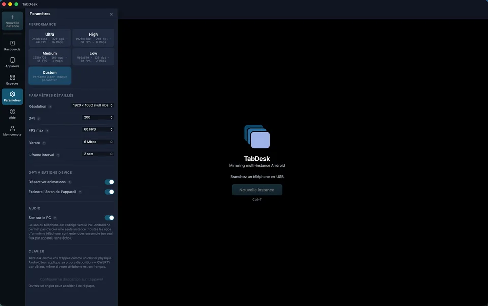 TabDesk · Application desktop